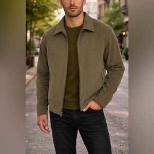 Bill Blass Men’s Bomber Jacket XL Black Classic Lightweight Zip Front